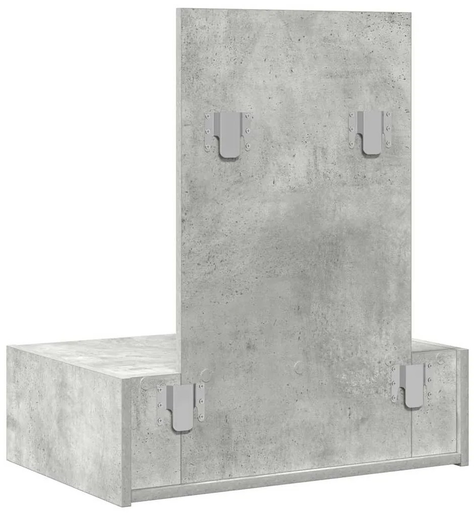 Mesa de Maquiagem Suspensa Cinza Concreto 60x40x70 cm