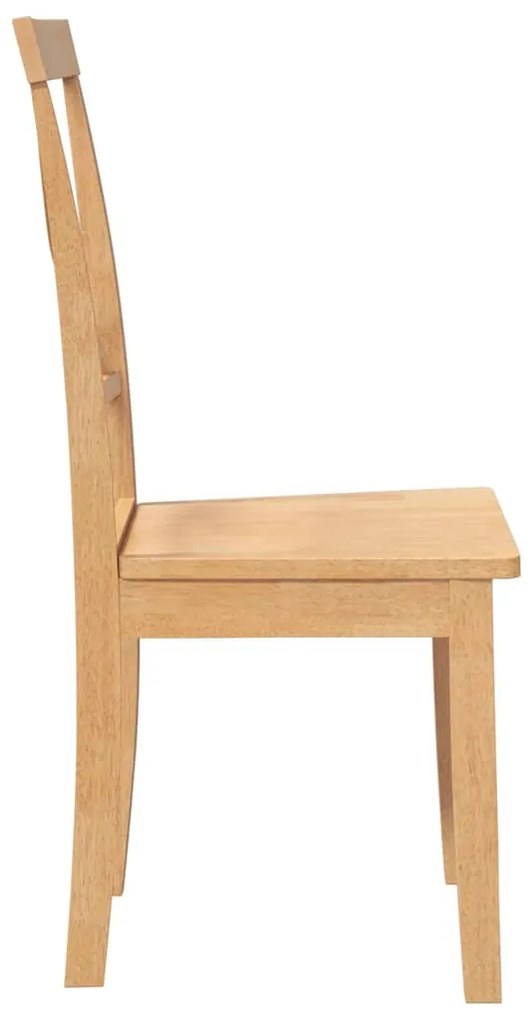 Cadeiras de jantar 2 pcs madeira de seringueira maciça