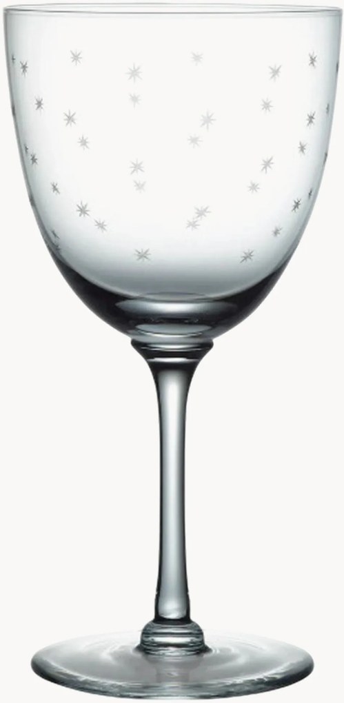 Copos de vinho em cristal artesanal Stars, conjunto de 4