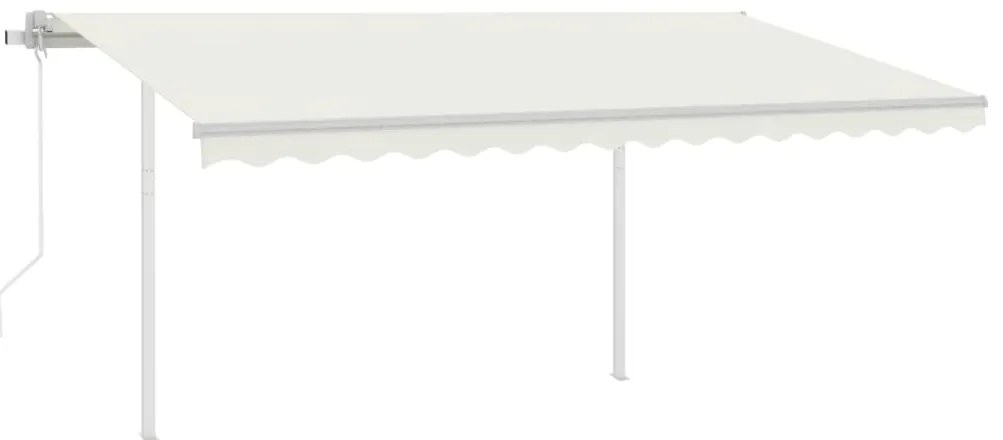 Toldo automático c/ LED e sensor de vento 4x3,5 m cor creme