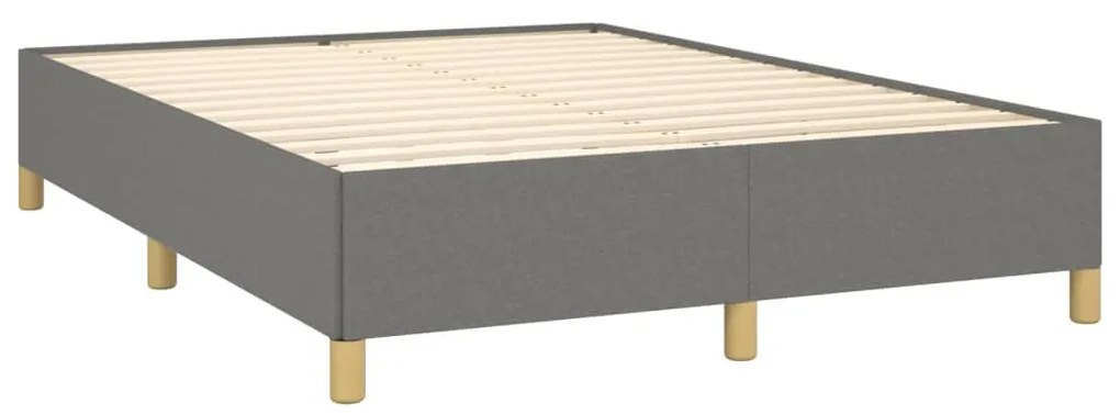 Estrutura de cama sem colchão 140x190 cm tecido cinzento-escuro