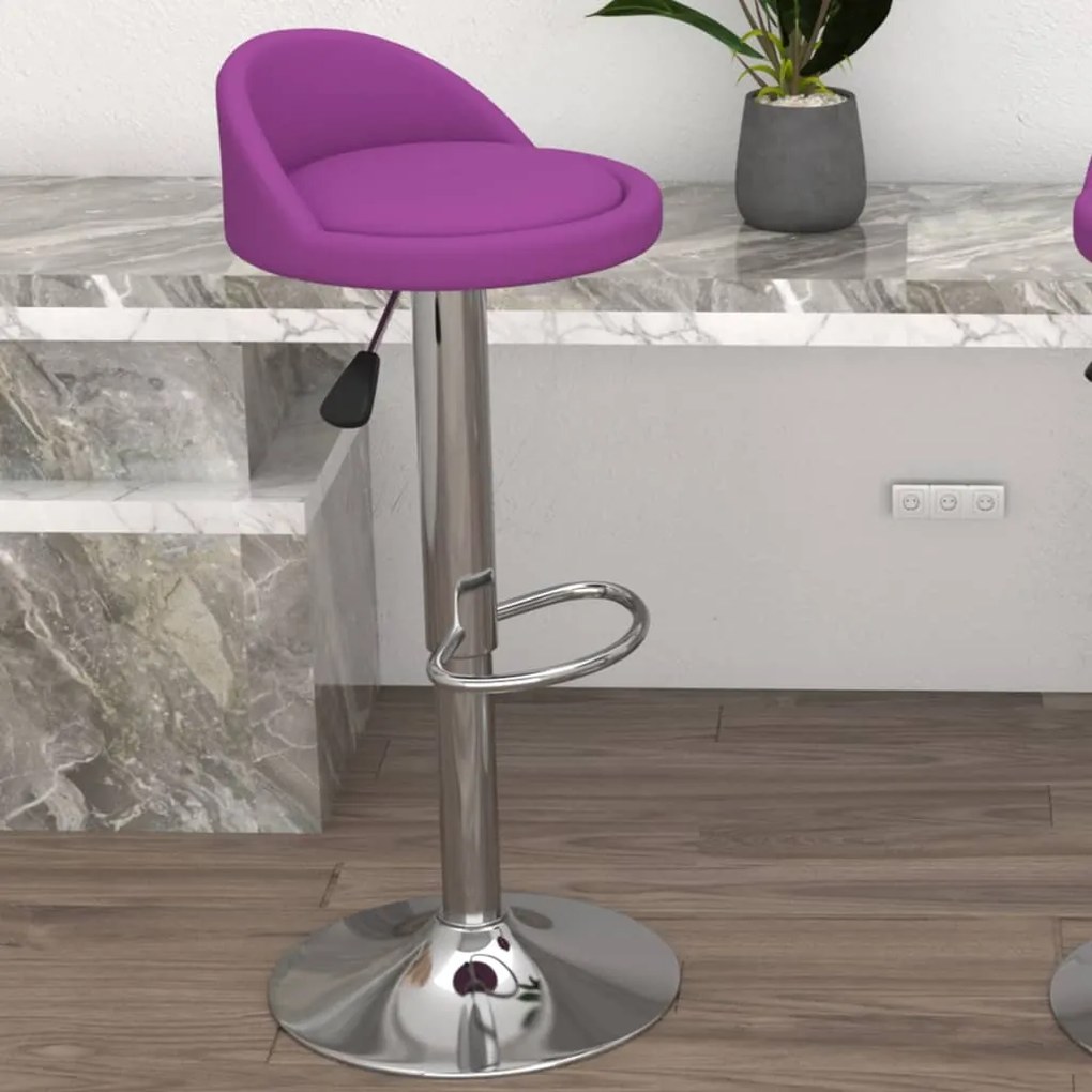 vidaXL Banco de bar couro artificial roxo