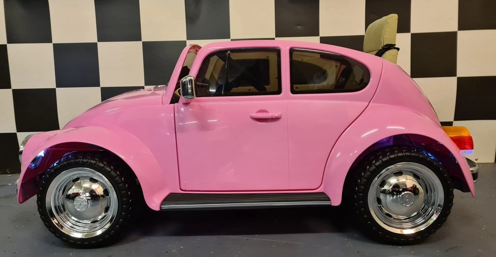 Carro infantil Volkswagen Carocha 12V Rosa