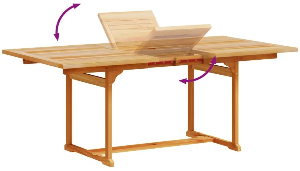 7 pcs conjunto de jantar para jardim acácia maciça e textilene