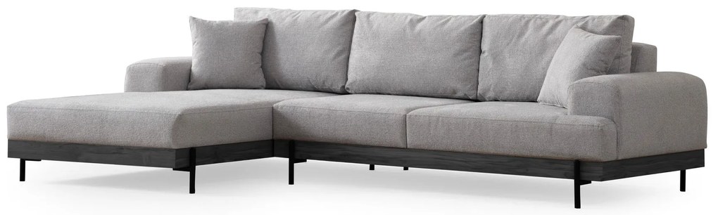 Sofá de Canto Eti – Cinzento – 170 x 280 cm