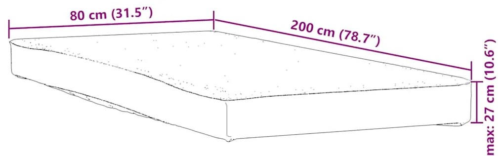 Protetor de colchão impermeável 80x200 cm branco