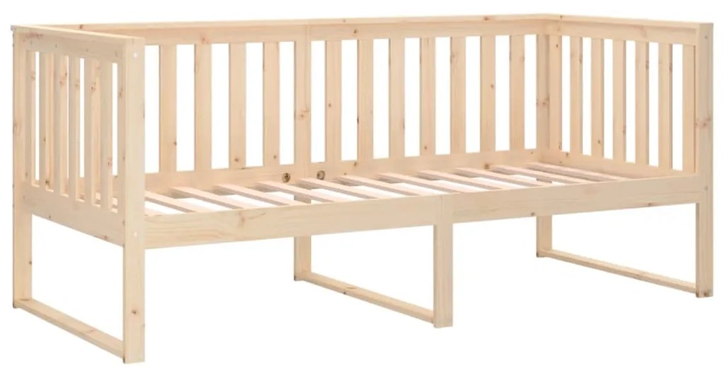 Sofá-cama sem colchão 90x200 cm madeira de pinho maciça