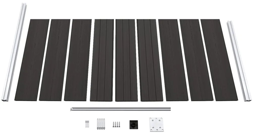 Painel de cerca 95x186 cm WPC preto