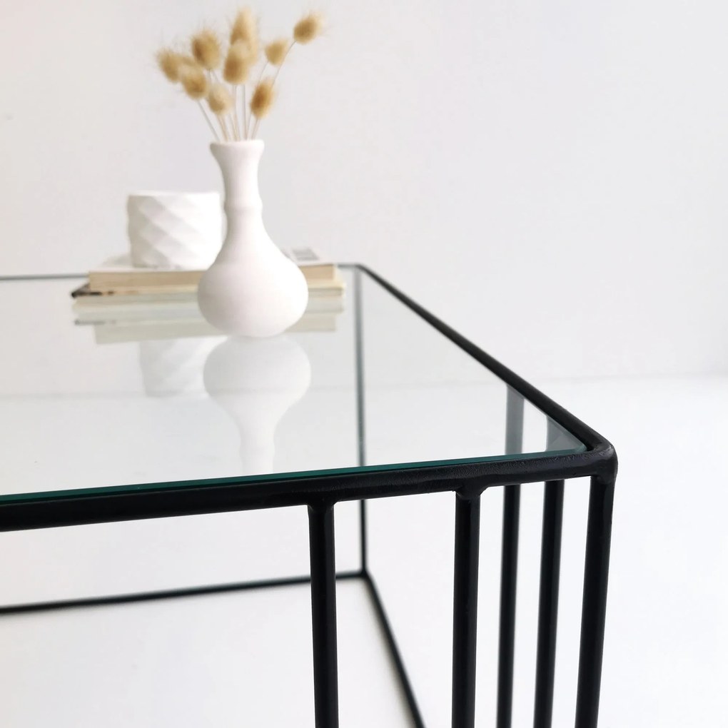 Mesa de Café Outline - Preto - 55cm x 36cm x 55cm