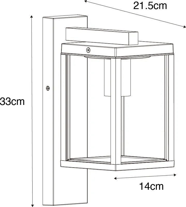 Candeeiro de parede exterior vintage ouro antigo IP44 - Charlois