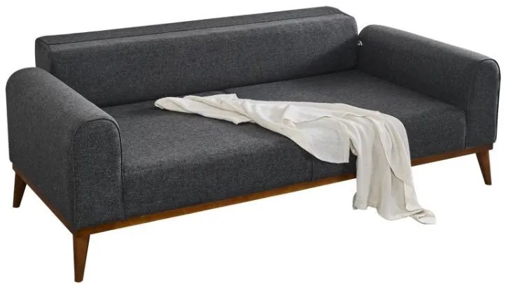 Sofá-cama 3 Lugares Cofi – Antracite – 222x90x80 cm