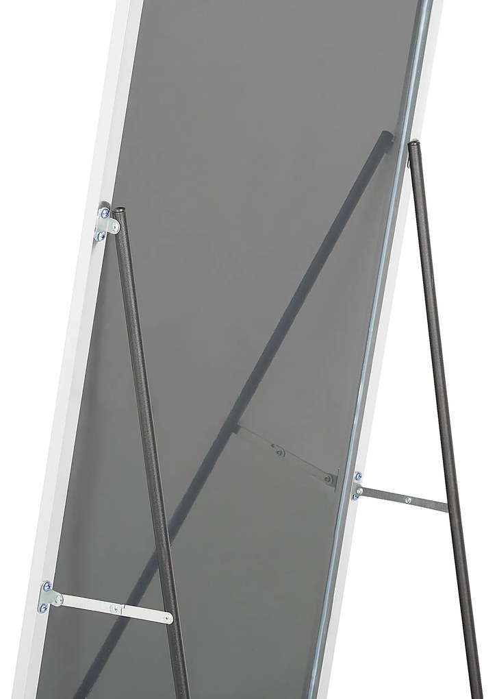 Espelho de pé em metal prateado 50 x 156 cm BEAUVAIS Beliani