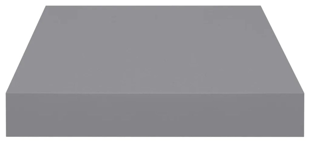 Prateleiras de parede suspensas 2 pcs 23x23,5x3,8cm MDF cinza