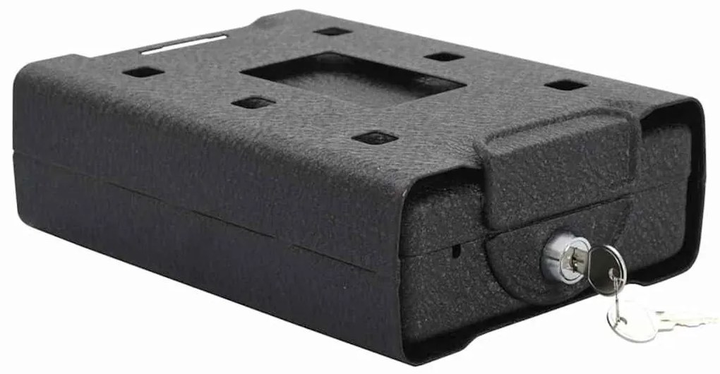 vidaXL Cofre para Carro com bloqueio Preto 22 x 16 x 7 cm Aço