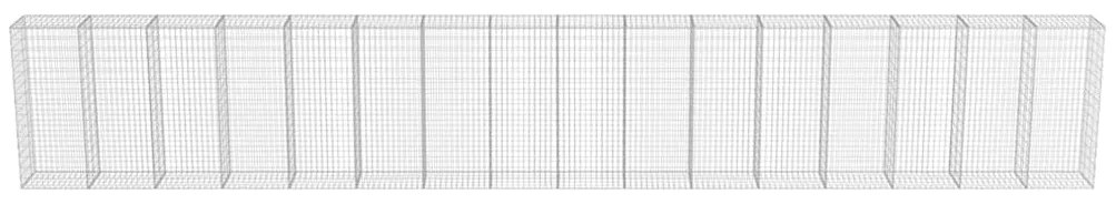 Muro gabião com tampas aço galvanizado 900x50x150 cm