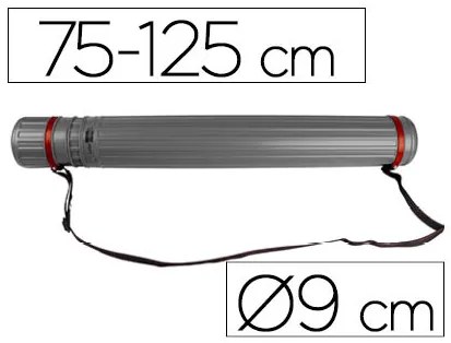 Tubo Porta Desenhos Extensível 125 cm Cinza