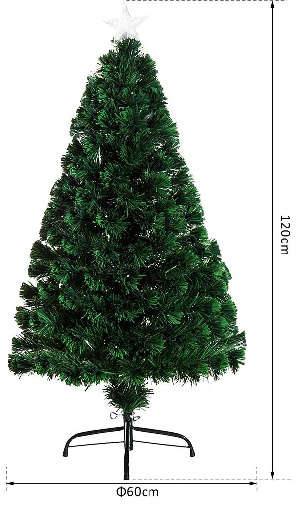 Árvore de Natal artificial com fibra óptica Φ60x120cm + 16 LED de 3 cores perfeitas para decoração de Natal
