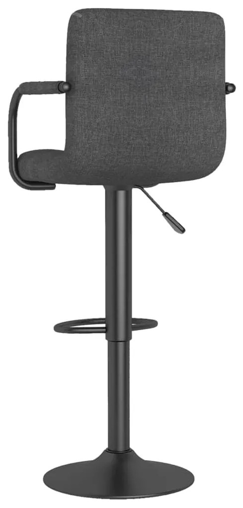 Bancos de bar 2 pcs tecido cinzento-escuro