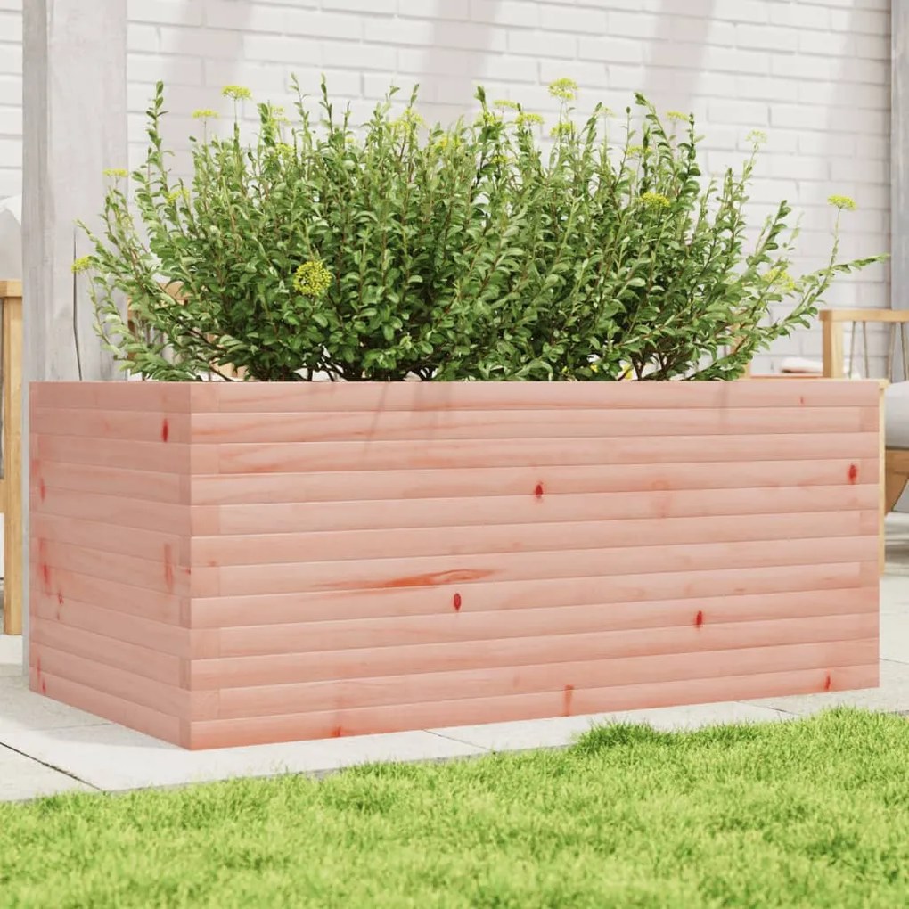 vidaXL Vaso/floreira de jardim 110x60x45,5 cm madeira douglas maciça