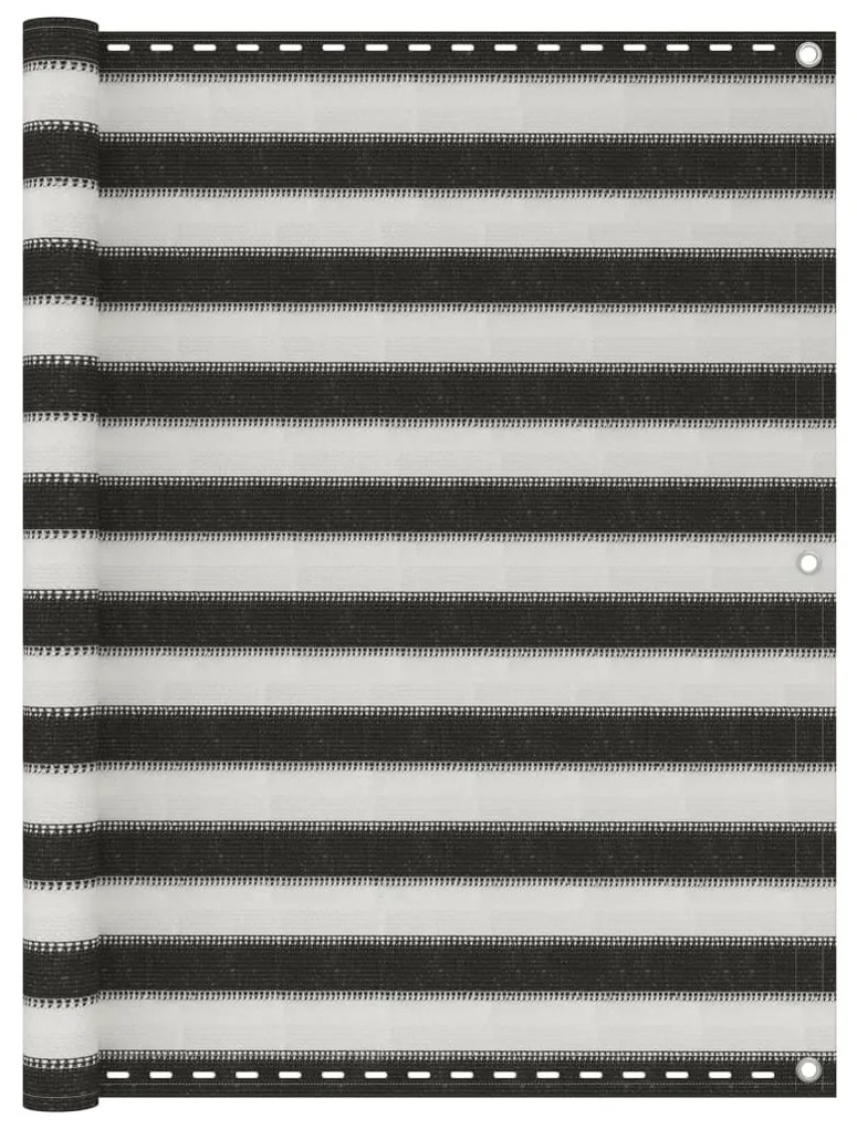 Tela varanda PEAD 120x500 cm antracite e branco