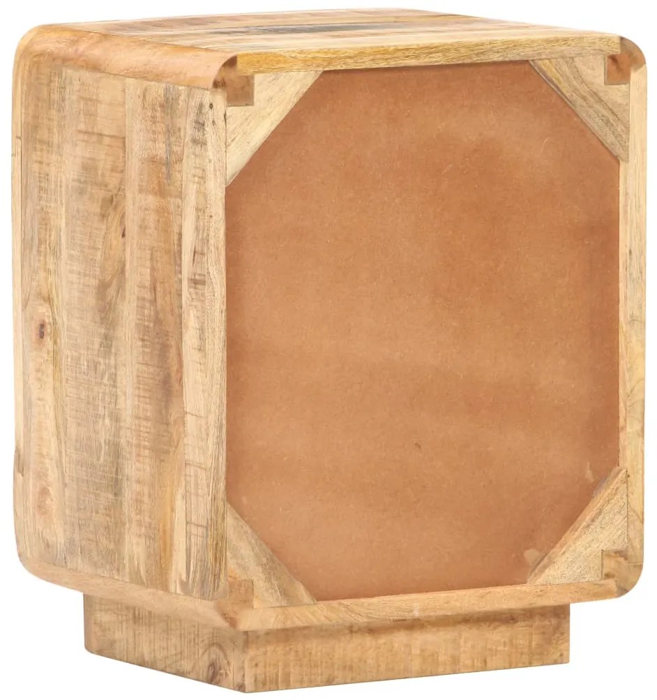 Mesa de cabeceira 40x30x50 cm madeira de mangueira áspera