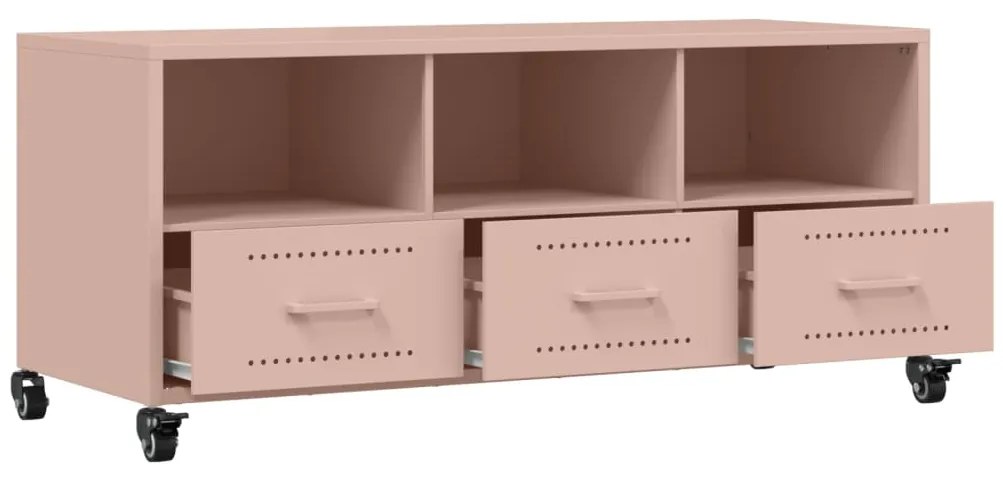 Móvel de TV 100,5x39x43,5 cm aço rosa