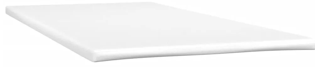 Cama box spring colchão/LED 120x190cm tecido cinza-acastanhado