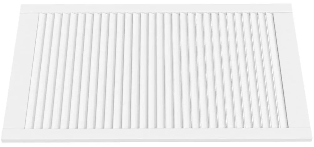 Portas de armário 4 pcs design de persiana pinho maciço branco