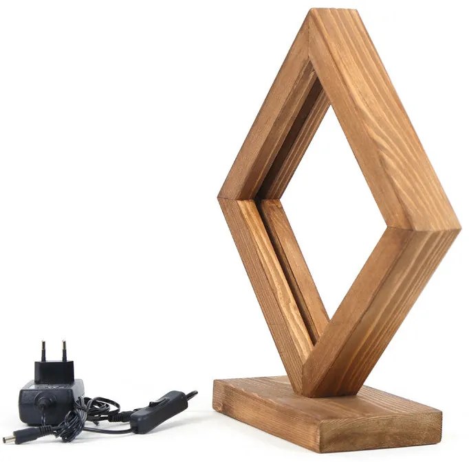 Candeeiro de Mesa KN04 – Castanho – 35 x 37 x 12 cm