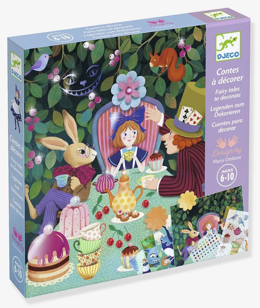 Contos para decorar - Alice no país das maravilhas Djeco  violeta