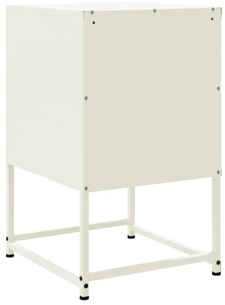Mesa de cabeceira 36x39x60,5 cm aço branco