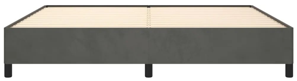 Estrutura de cama sem colchão 200x200 cm veludo cinzento-escuro