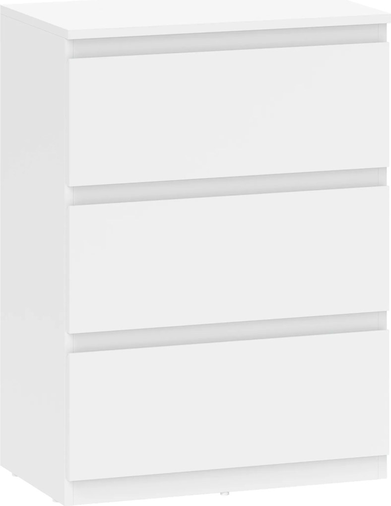 HOMCOM Cômoda com 3 Gavetas, Móvel de Armazenamento Moderno para o Quarto, Branco | Aosom Portugal