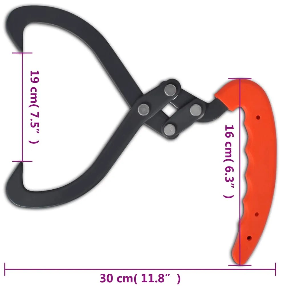 Pinça para troncos com Cabo em PVC 4 pcs