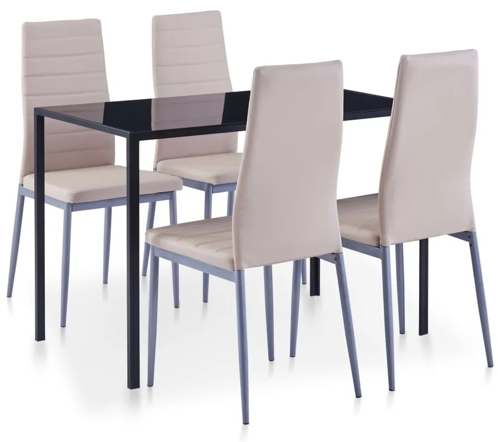 281701 vidaXL Conjunto de jantar 5 pcs cappuccino