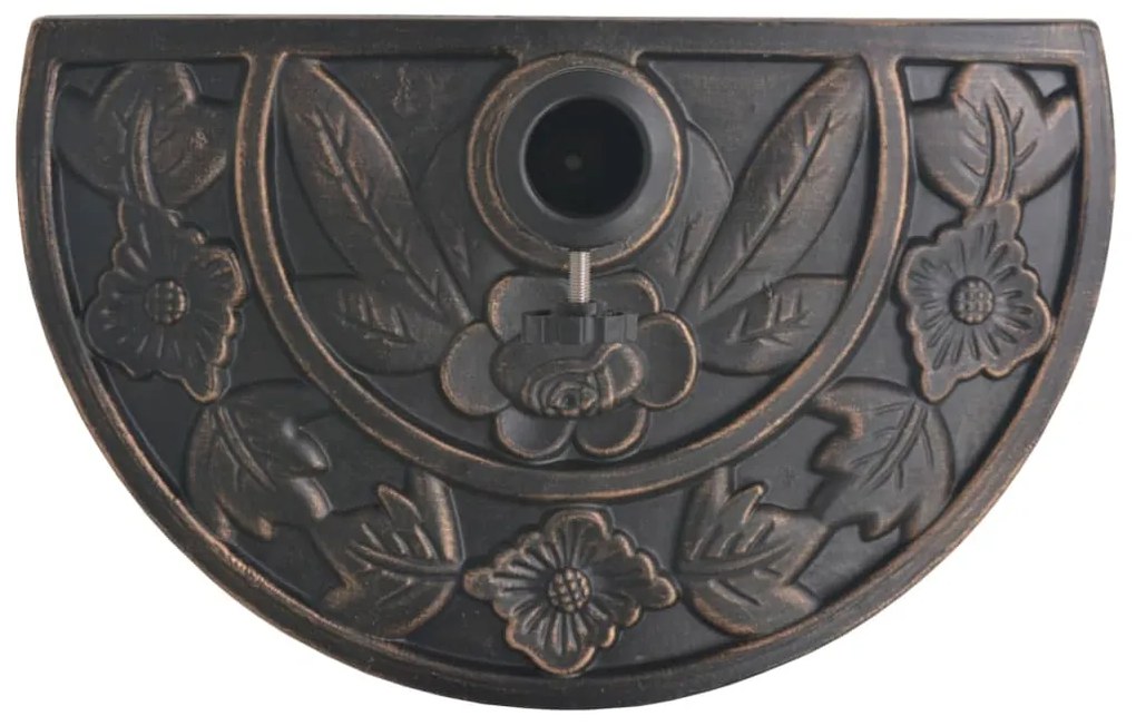 Base para guarda-sol em resina semicircular bronze 9 kg