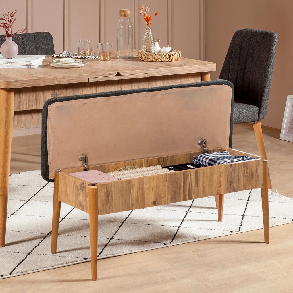 Conjunto Extensível de Mesa de Jantar e Cadeiras Vina – Pinho Atlântic
