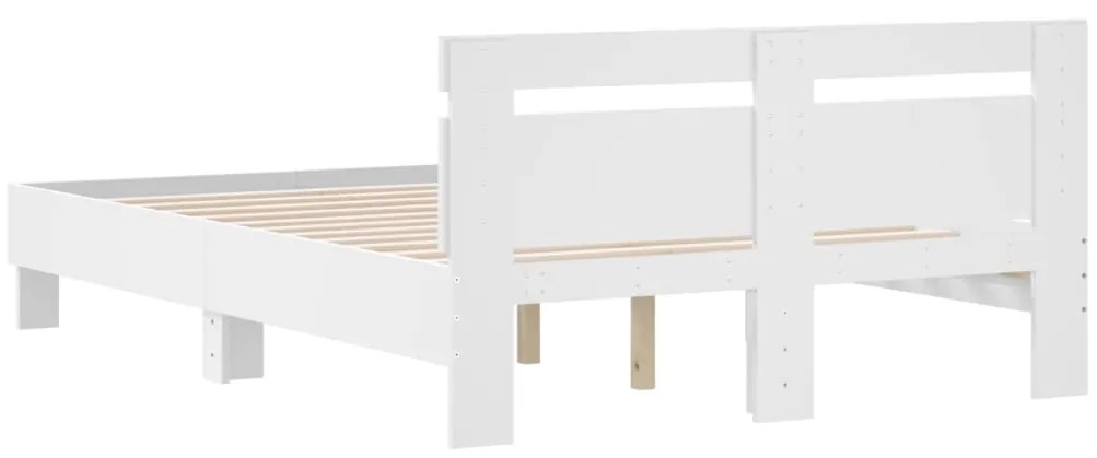 Estrutura cama c/ cabeceira 135x190 cm derivados madeira branco