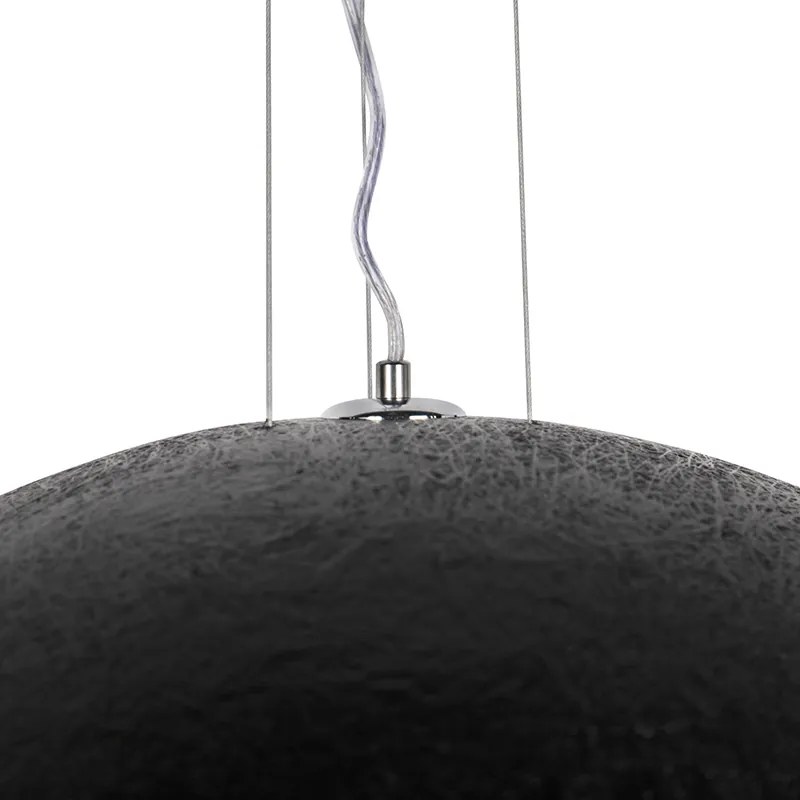 Candeeiro de suspensão inteligente preto com dourado 70 cm com Wi-Fi A60 - Magna