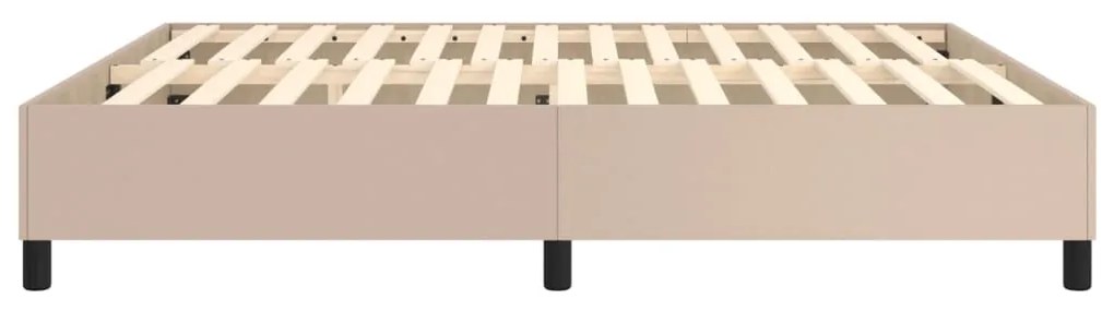 Estrutura de cama 180x200 cm couro artificial cappuccino