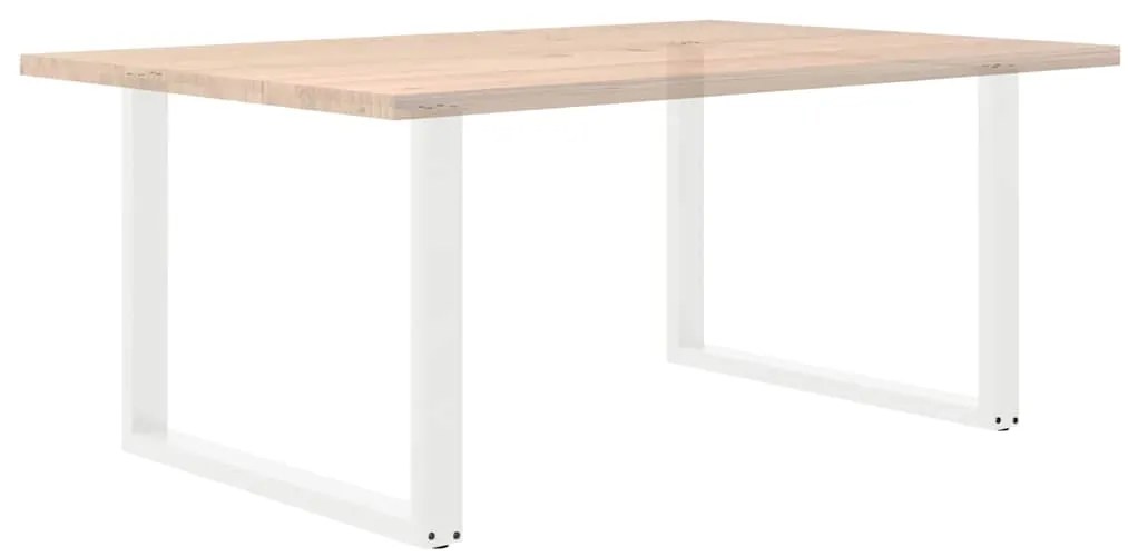 Pés de mesa de jantar em forma de U, 2 peças, branco, 100x (72-73) cm,