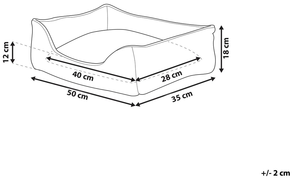 Cama de animal em veludo azul 50 x 35 cm IZMIR Beliani