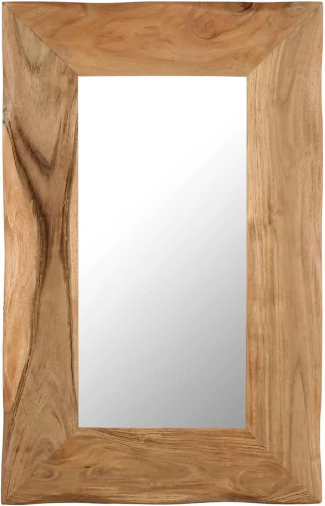 Espelho de parede 50x80 cm madeira de acácia maciça