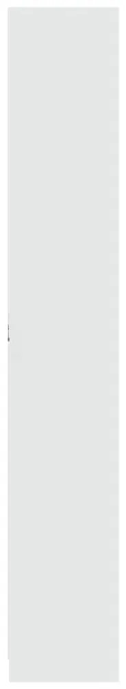Armário alto com luzes LED derivados de madeira branco