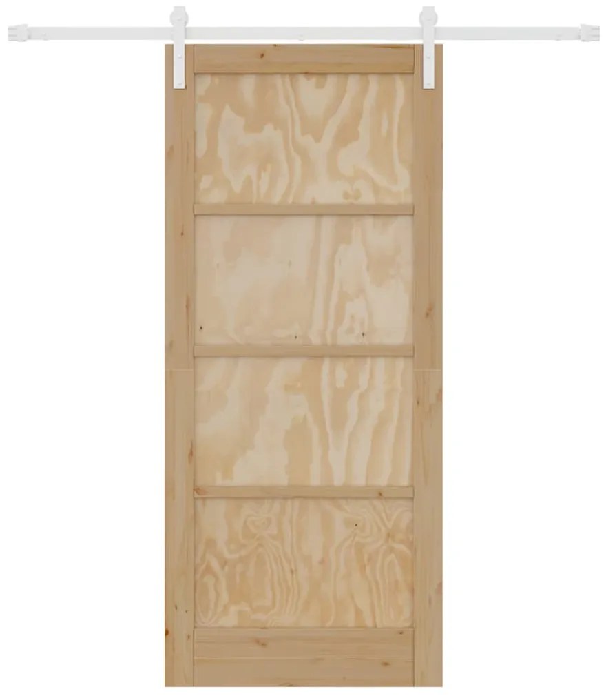 Porta Deslizante vidaXL com Conjunto de Ferragens 86x198.5 cm Madeira