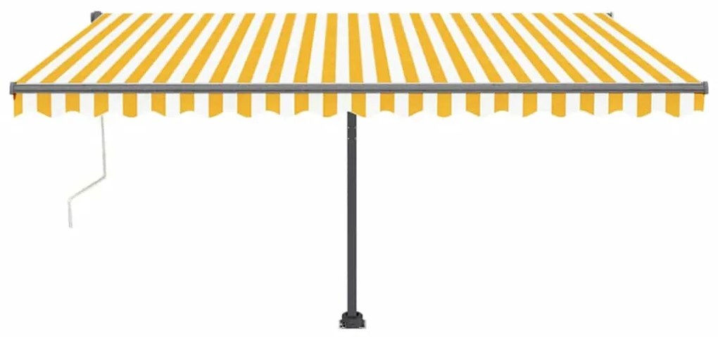 Toldo automático independente 400x300 cm amarelo e branco