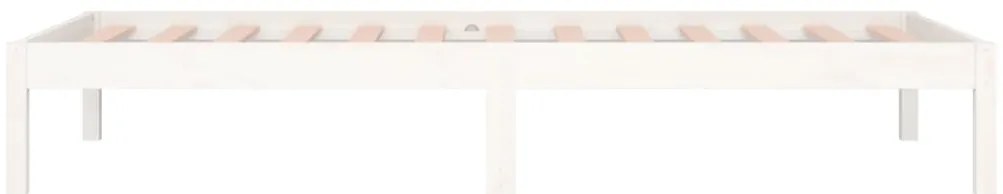 Sofá-cama sem colchão 90x200 cm madeira de pinho maciça branco