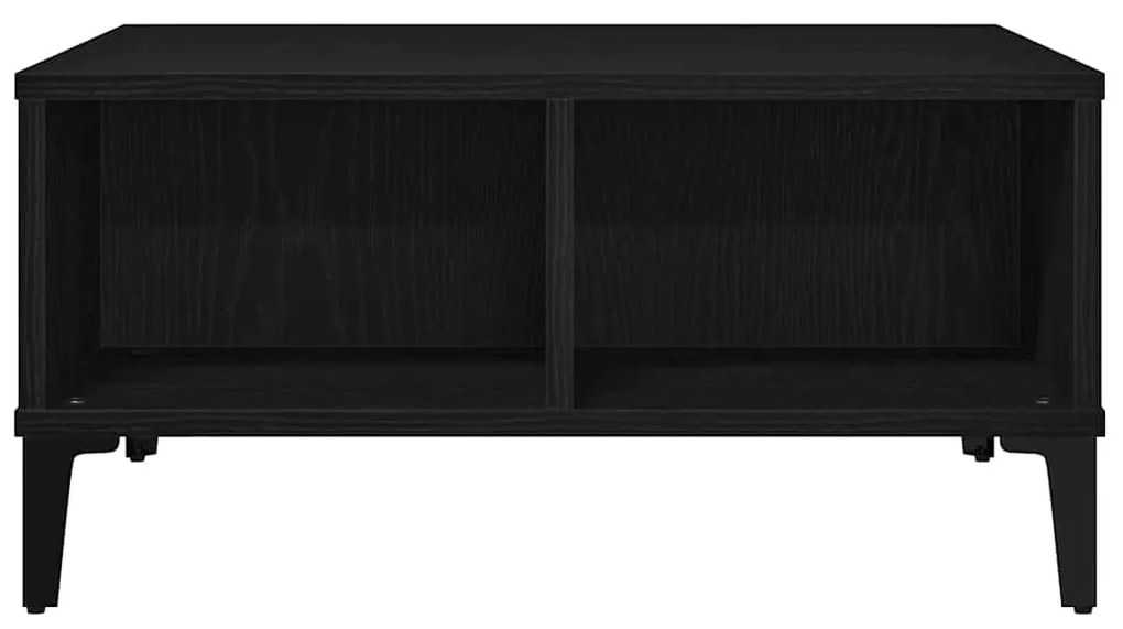 Mesa de Centro vidaXL Preto Carvalho 60x60x30 cm Madeira Consolidade