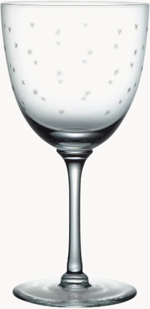 Copos de vinho em cristal artesanal Stars, conjunto de 6