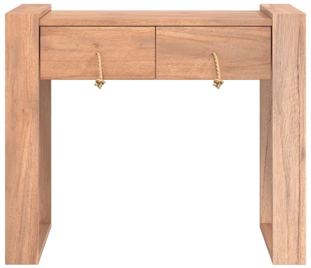 Mesa consola 90x35x75 cm madeira de teca maciça